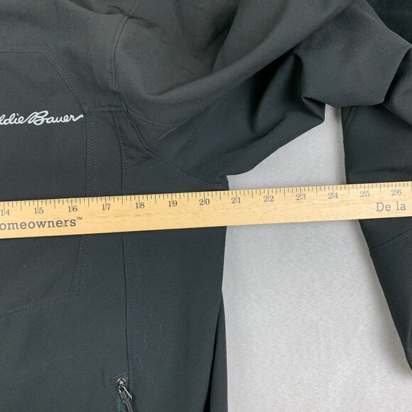 Eddie Bauer First Ascent Mens Sandstone Backbone Jacket Medium Black Full Zip - Picture 5 of 10